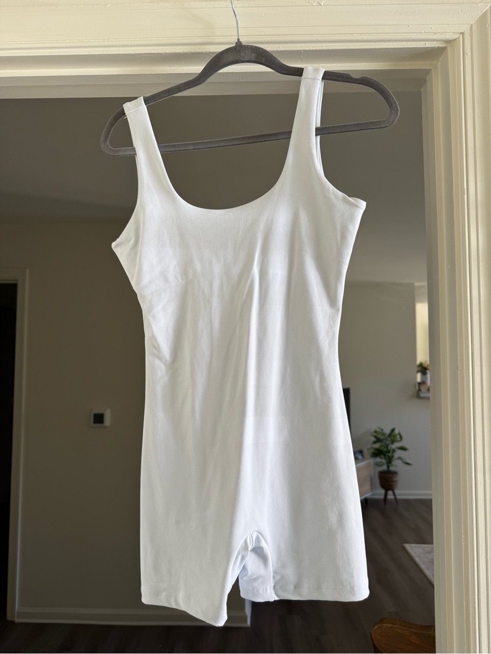 NWT White Women's Seamless Tank Romper Bodysuit